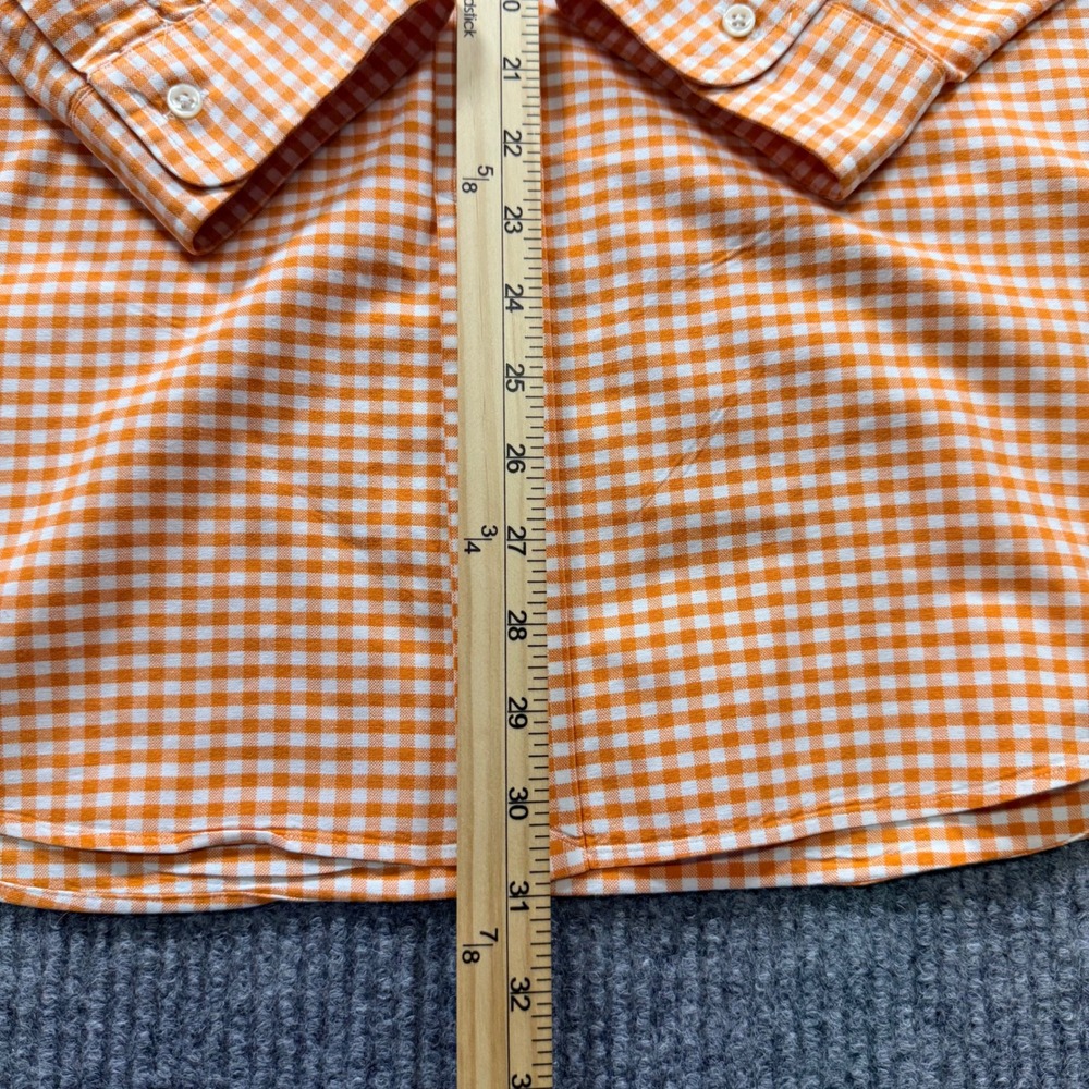 Ralph Lauren Mens XXL Classic Fit Orange Gingham Button Down Shirt Long Sleeve - Picture 5 of 9